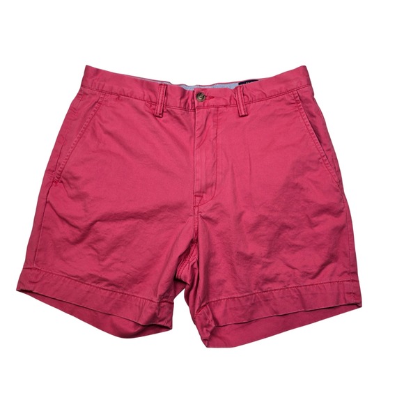 Polo Ralph Lauren Chino Shorts Mens 30 Red‎ Casual Stretch Classic Fit